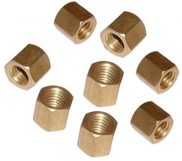 Messingmuttern Schlüsselweite 11 mm (8 pieces).