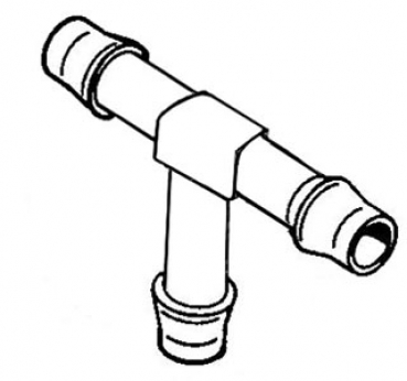 KS-Schlauch  T-Stück Plastik ø 5.0 mm - ø 6.0 mm