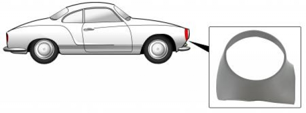 Kotflügel Reparaturpanel   um Scheinwerfer rechts