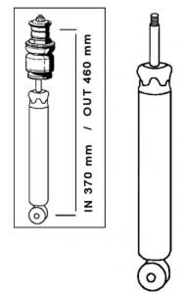 Stoßdämpfer standard Vorderachse 1200/1300/1500 8.1965 und später (Stück)