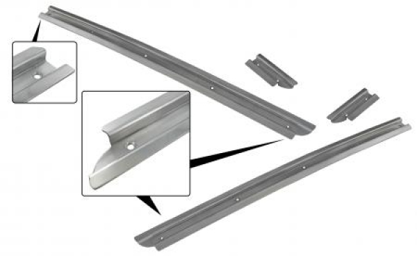 Faltdach Führungsschienen (4 Stück) Aluminium        8.1955 und später