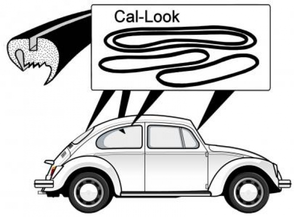 Scheibendichtungen komplett  Cal-look.            8.1964 - 7.1971 + 1200 1.1978 und später  Limo