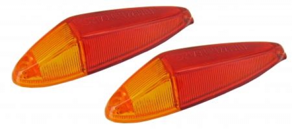 Glas Parklicht ornge/rot (Per Paar)    Karmann Ghia Type 34