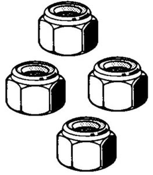 4x Sicherungsmuttern  M10 x 1.5
